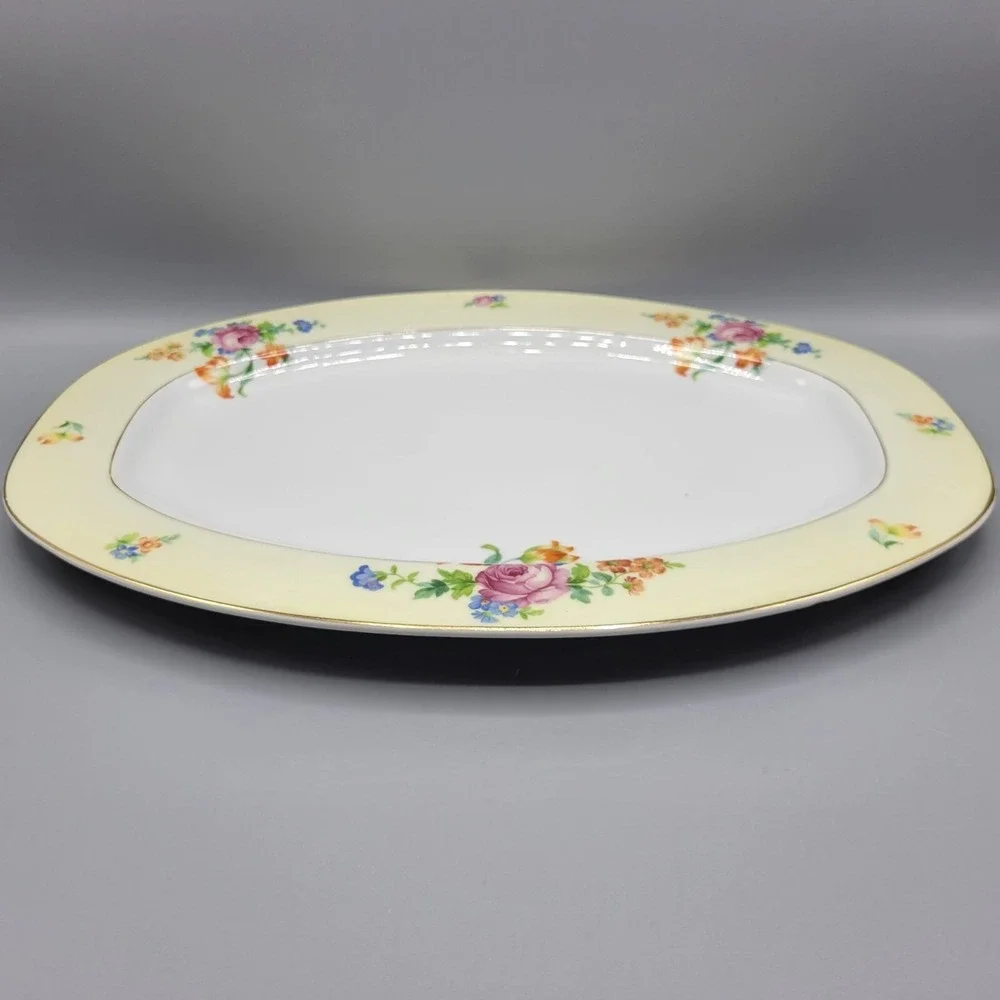 Vtg TK Thuny Lexington Czechoslovakia Serving Platter Rectangular 16.25